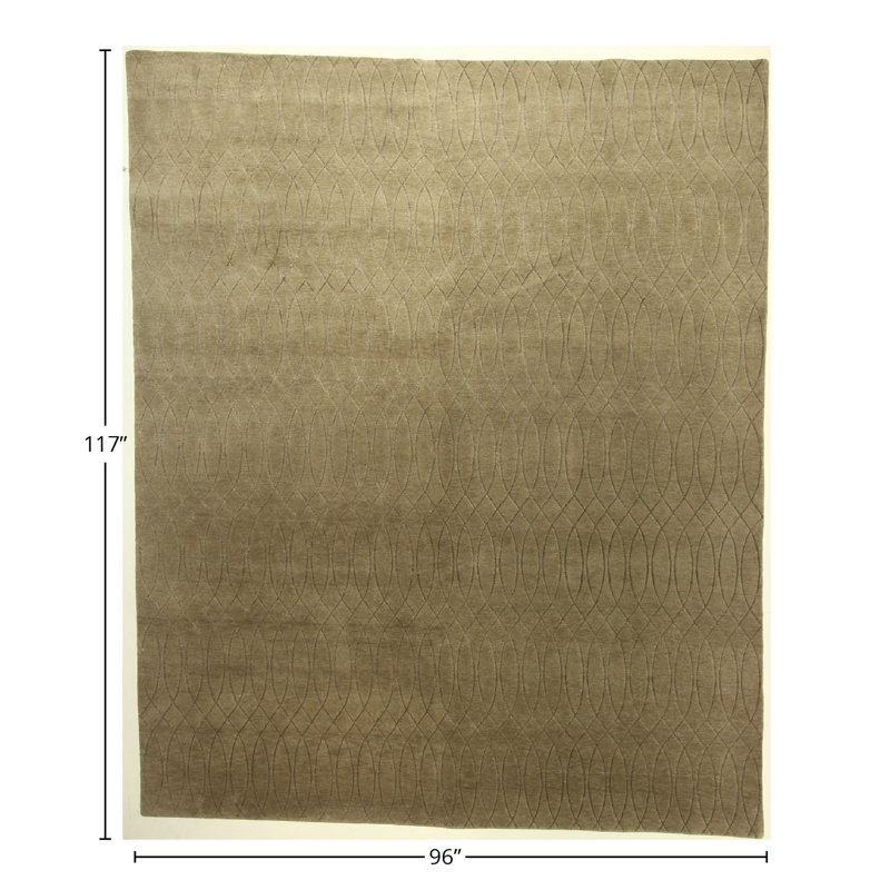 Abstract Area Rug in Green