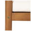 Chaise de patio d'extérieur moderne en bois d'acacia de 28 pouces de style Mid-Century avec tissu imperméable