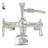 3 Handle Bathroom Clawfoot Tub Faucet with Diverter-98016230