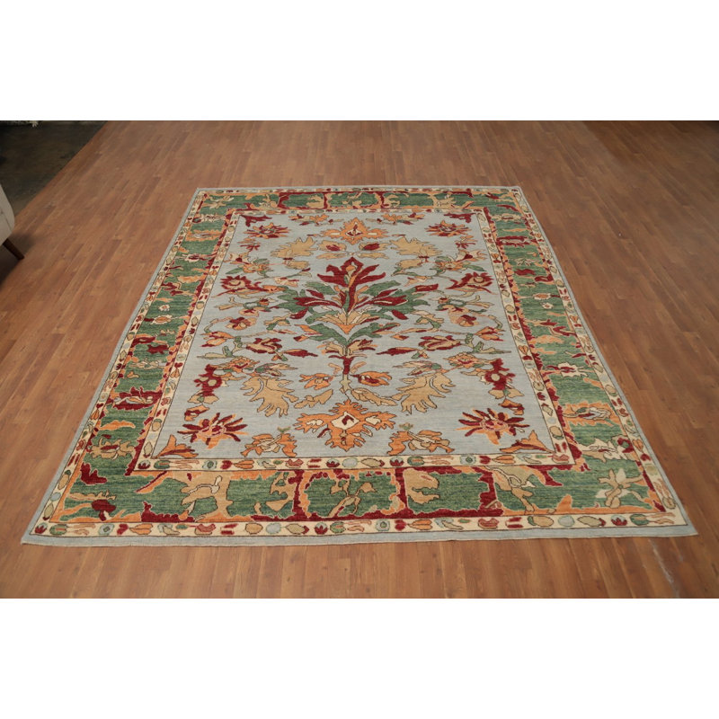 Tapis floral teinté floral Oushak 8 x 10