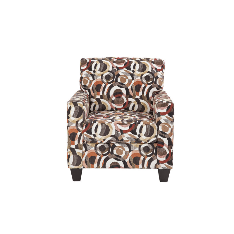 Urban Loft Multicolor Circle Pattern Upholstered Accent Chair