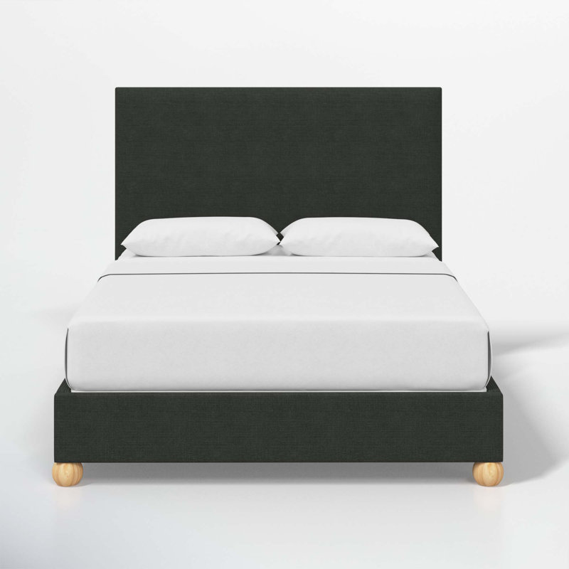 Benita Upholstered Standard Bed, Queen, Linen Black Linen
