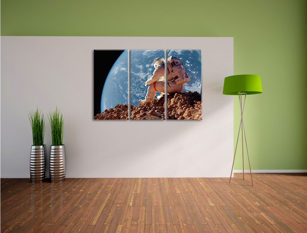 3-tlg. Leinwandbild-Set „Der Astronaut“, Fotodruck