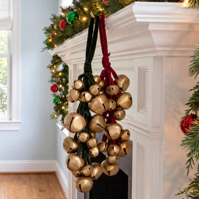 6-Piece Metallic Jingle Bell Ornaments