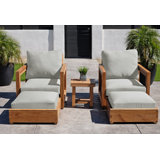 Chatsworth Outdoor 5 - Piece Teak Conversation Set