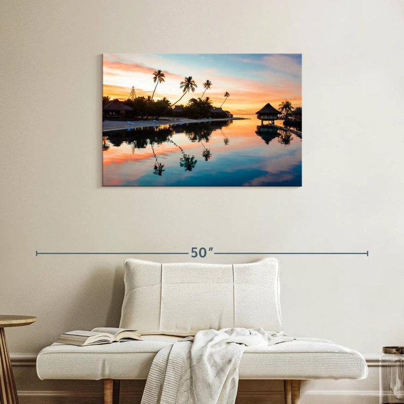 Ravi Palm Beach Reflection, 24" H x 36" W