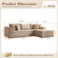 Canapé modulaire rembourré désossé 2 pièces sans assemblage par compression-1054506540-1060605339