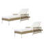 Ensemble de 2 chaises longues d'extérieur en rotin PE toutes saisons avec inclinable réglable à 6 vitesses, accoudoirs et coussin-454972628-454972629