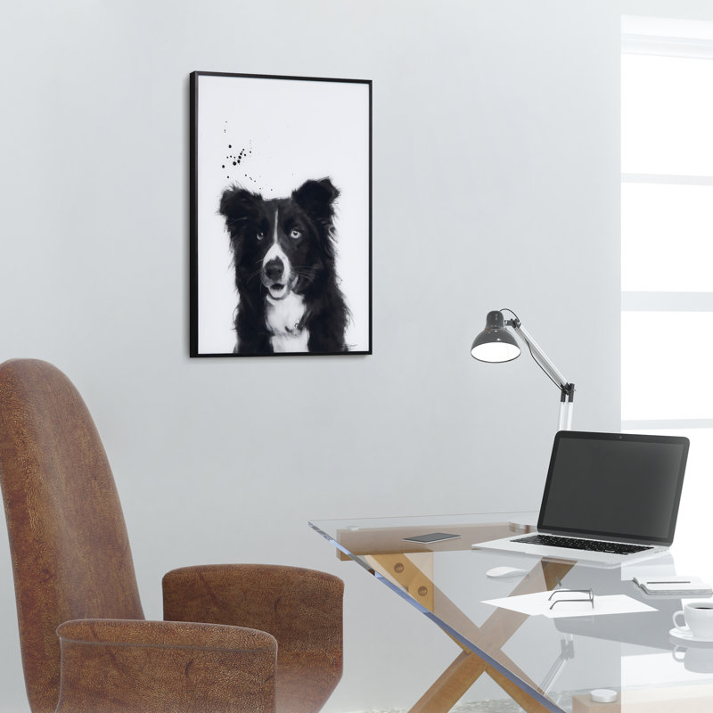 Border collie - cadre photo, impression sur verre