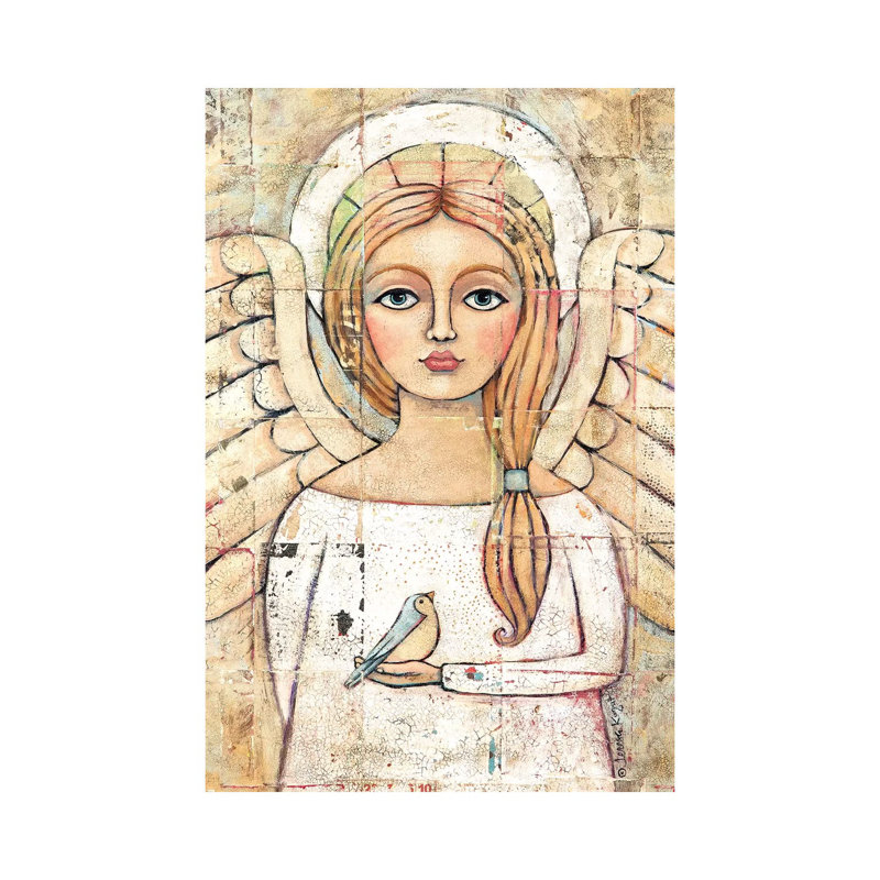 Angelic Vision 1 Piece Wrapped Canvas Wall Art, 20.32 cm H x 30.48 cm W