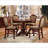 Beige and Cherry Solid Back Counter Height Stools (Set of 2)