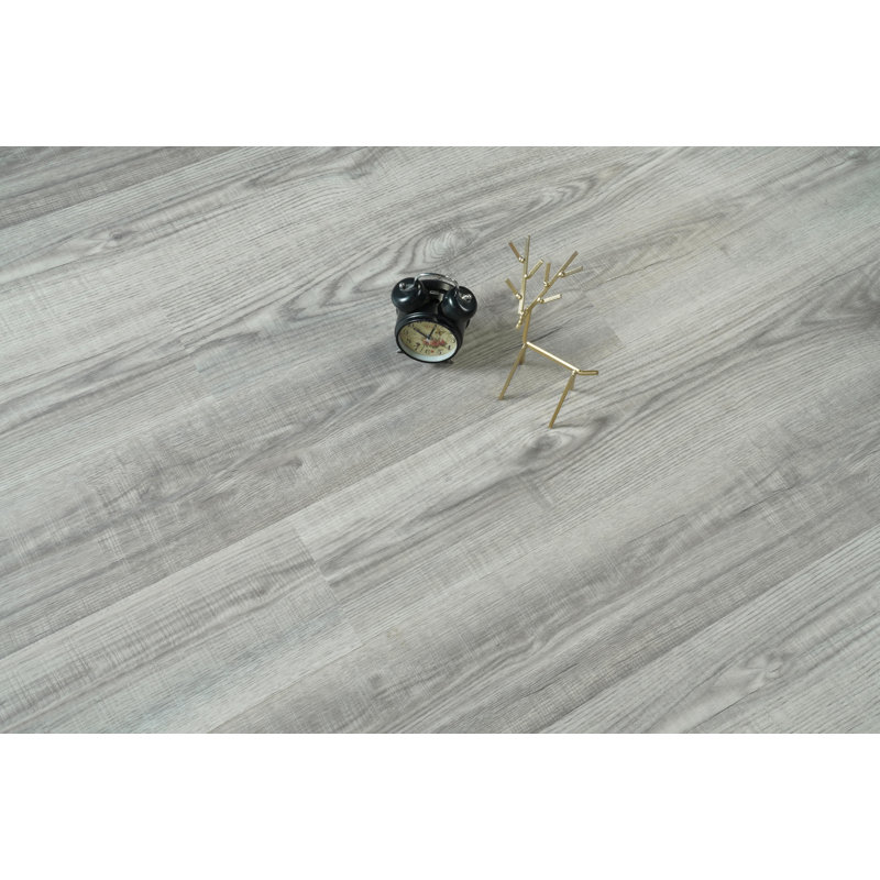 Revêtement de sol en vinyle de luxe 7 x 48 x 5,5 mm 12 mil, Chêne fossile gris