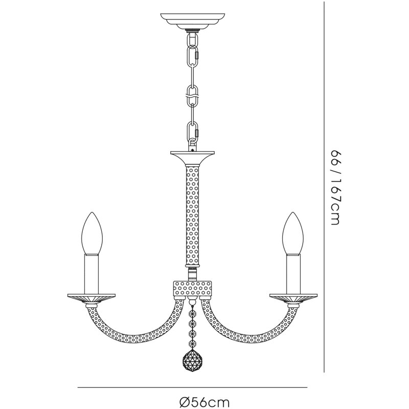 Gelnett 5 - Light Candle Style Chandelier, Black Chrome
