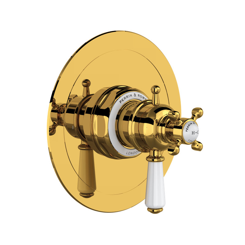 Edwardian Faucet Trim, Unlacquered Brass