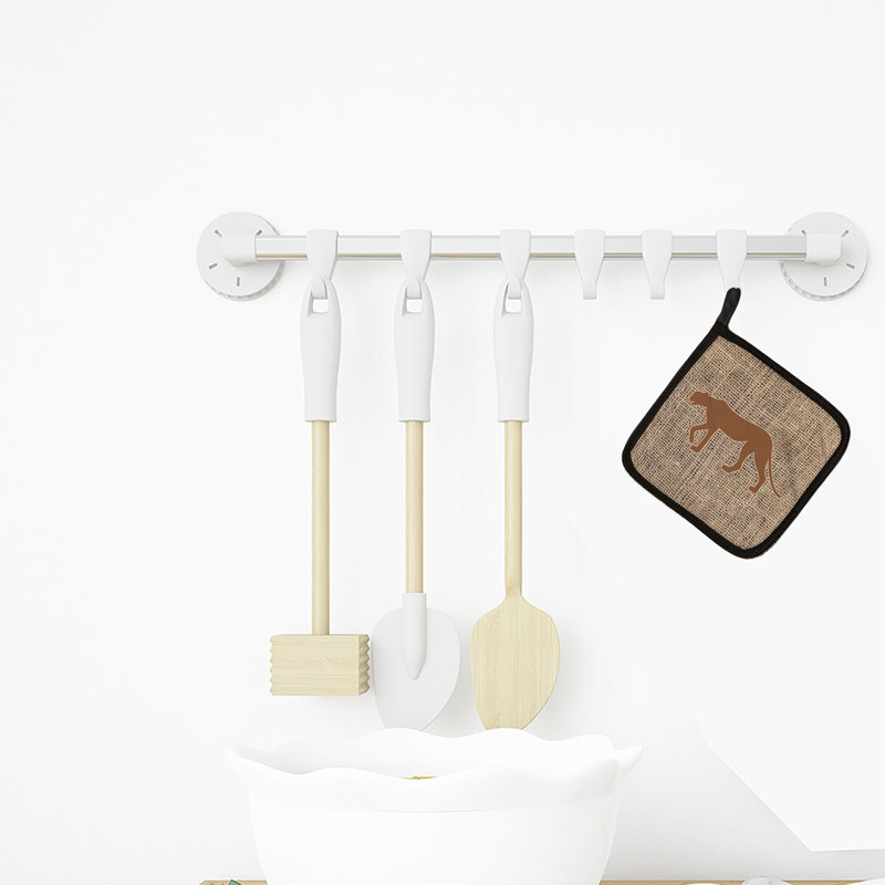 Cuisinier poignée east urban home leopard, Brun