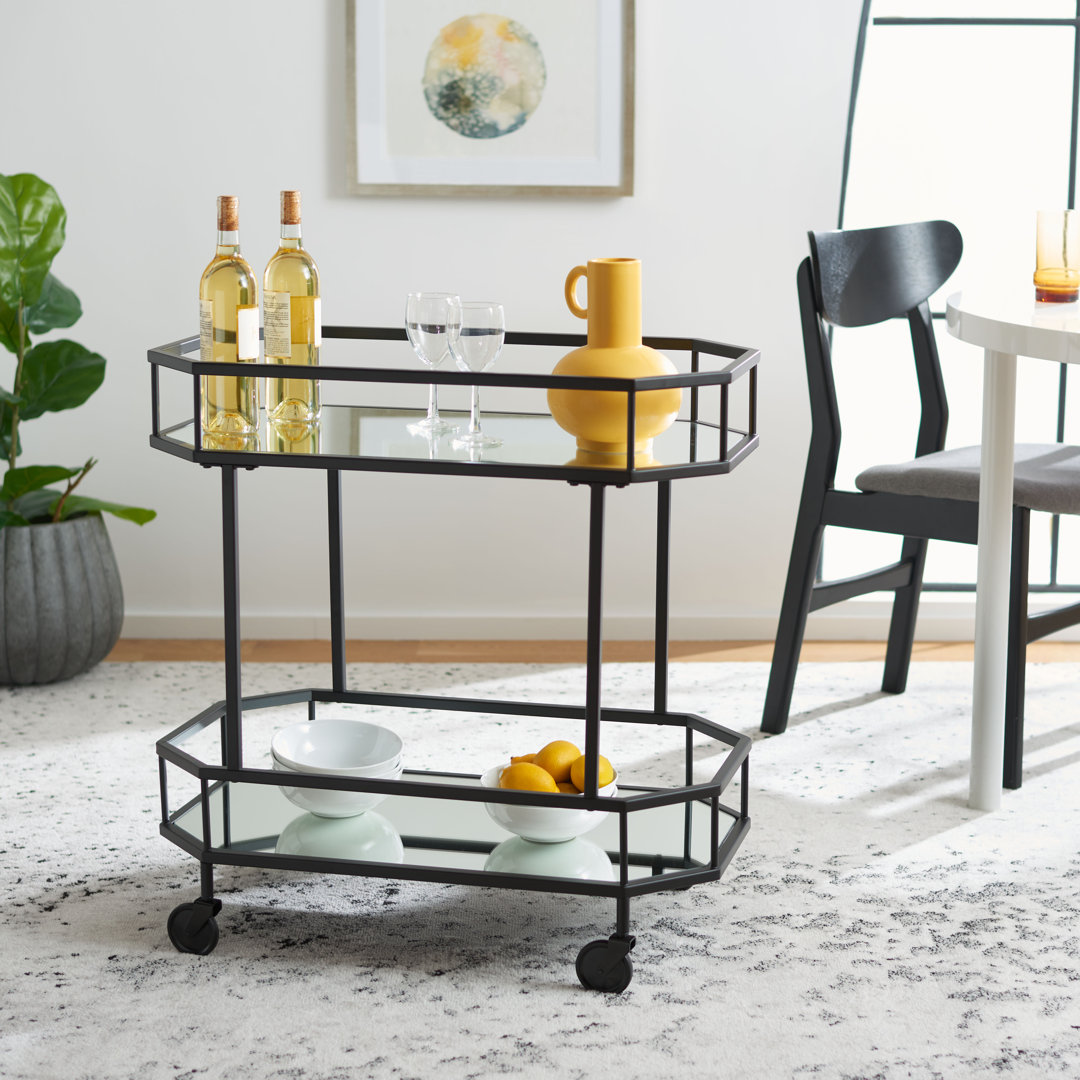 Beaminster Octagon Bar Cart Everly Quinn Frame 