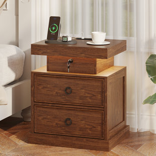 49.8cm W Manufactured Wood Bedside Table