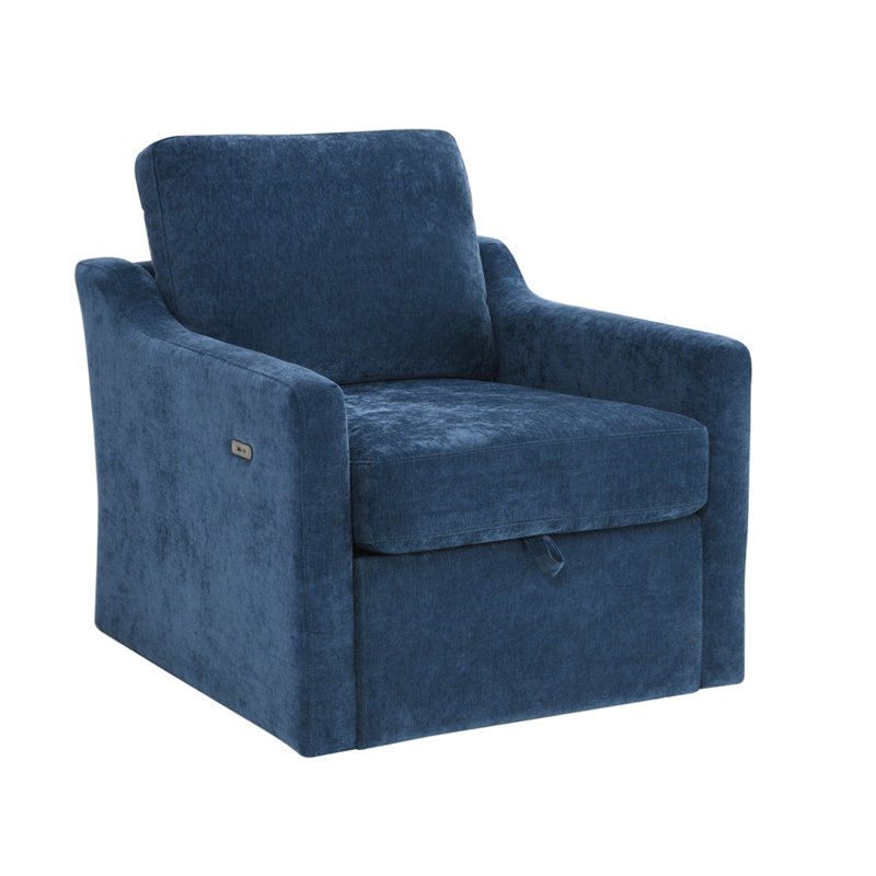 30'' Wide Swivel Armchair, Blue