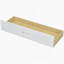 Lit plateforme en bois avec tête de lit, tablettes et 2 tiroirs, blanc