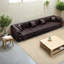 Canapé modulaire en cuir synthétique modulaire de 134 pouces à compression pour la maison