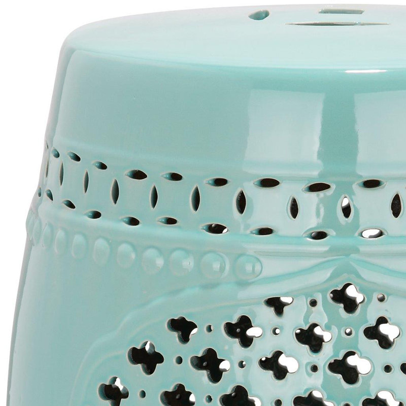 Tabouret de jardin Hallene, Bleu pâle