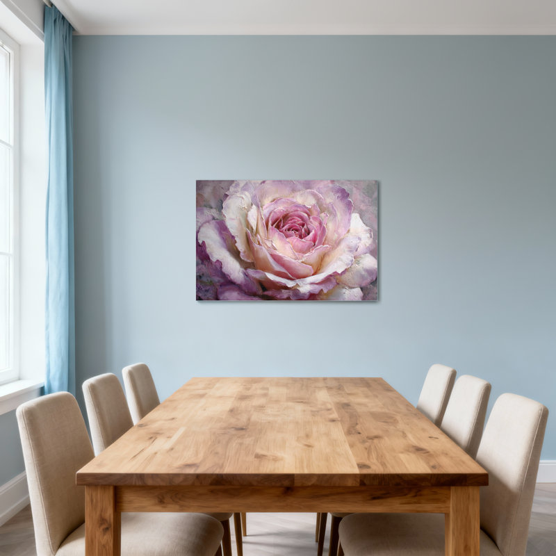 «Plants & Flowers Soft Rose Rose», reproduction d'art sur toile, H 16 po x l 24 po
