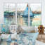 Voilier, ensemble d'art mural sur toile, Yacht Harbor, reproduction côtière - Un voilier dans une marina-217357947-217357924