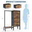Armoire 4 tiroirs en tissu avec tringle-37217551