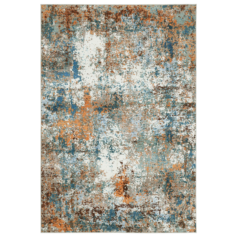 Modern Abstract Machine Washable Area Rugs for Living Room, Non Slip Rug for Bedroom Nursery, Soft Stain Resistant Carpet