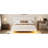 White  Boucle Floating Bed with Light,King-2003143035