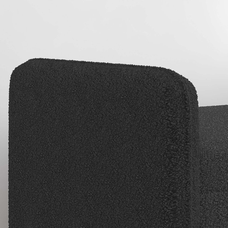 linen fabric Storage Ottoman Bench For Entryway, Black