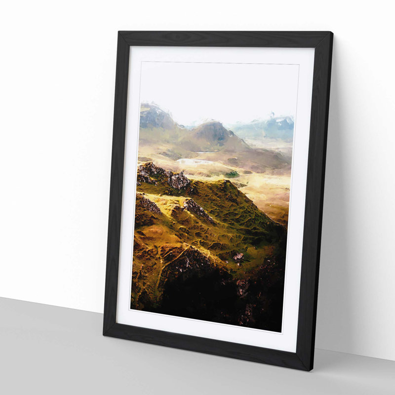 Portree in the Isle of Skye Scotland - Picture Frame Graphic Art Print on MDF, Black, 76cm H x 50cm W x 2cm D