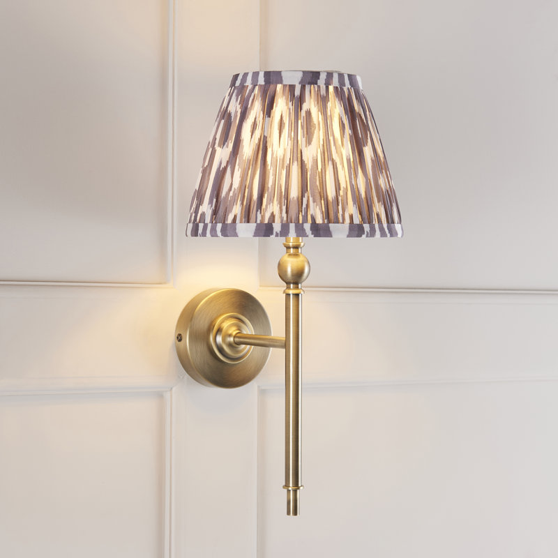 Welby Steel Armed Sconce, Brown