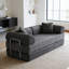 Canapé-lit convertible à plancher noir 78,8 po Compression-1200700066