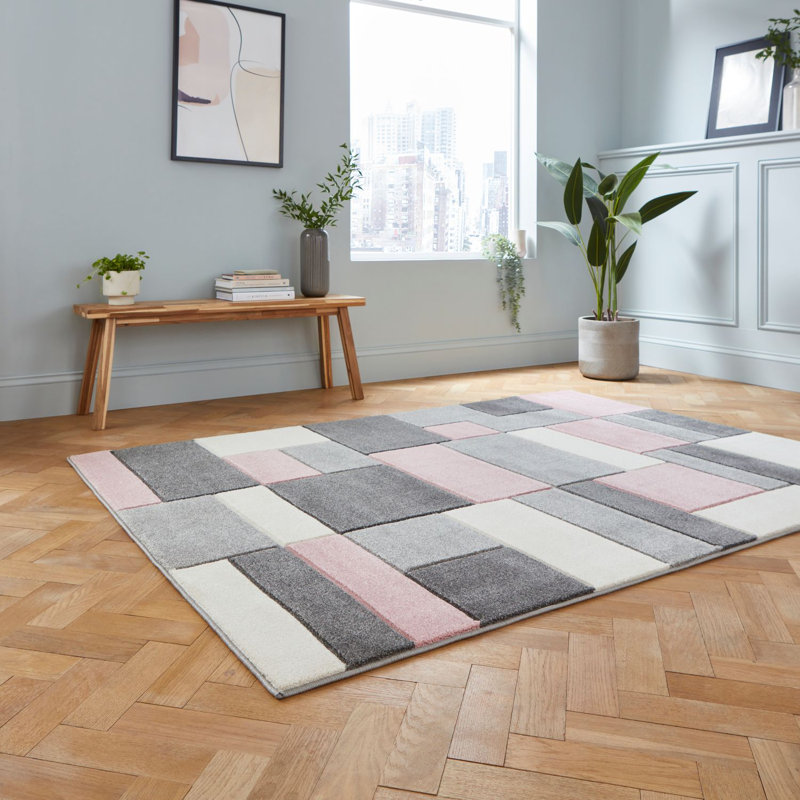 Matrix area rug Machine Woven Rectangle Grey, Rectangle 80 x 150cm