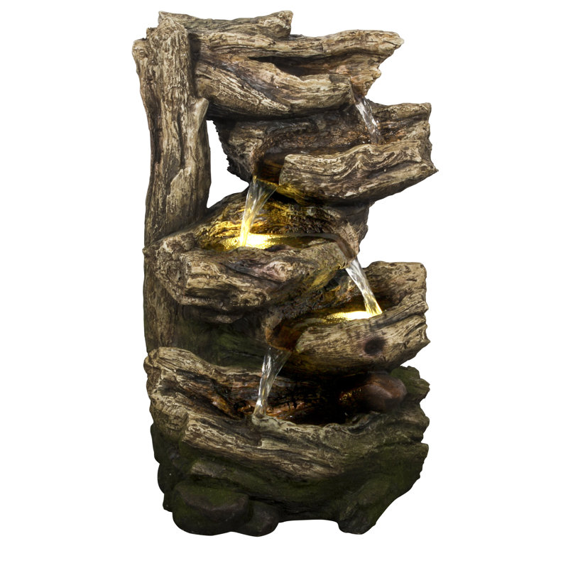 Fontaine en résine à branches multi-niveaux avec lumières DEL