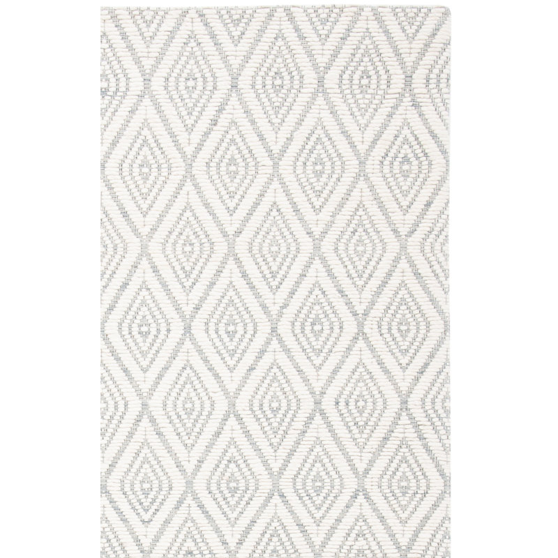 Karaline Hand Woven Wool And Cotton With Latex Oriental Rug, Rectangle 4' x 6'