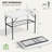 45" Folding Fish Cleaning Table with Sink & Grid Racks, HDPE Plastic Top with Steel Frame, Fish Cleaning Station for Camping, Picnic, Backyard-765694988
