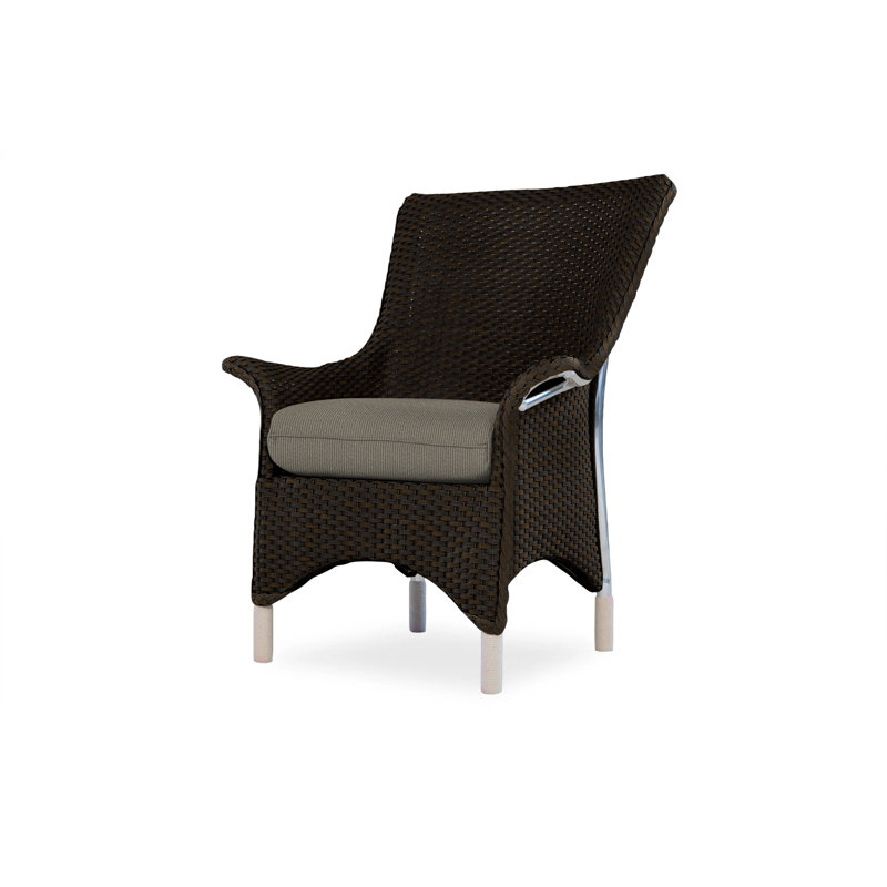 Mandalay Outdoor Dining Armchair, Demo Stone, Mink