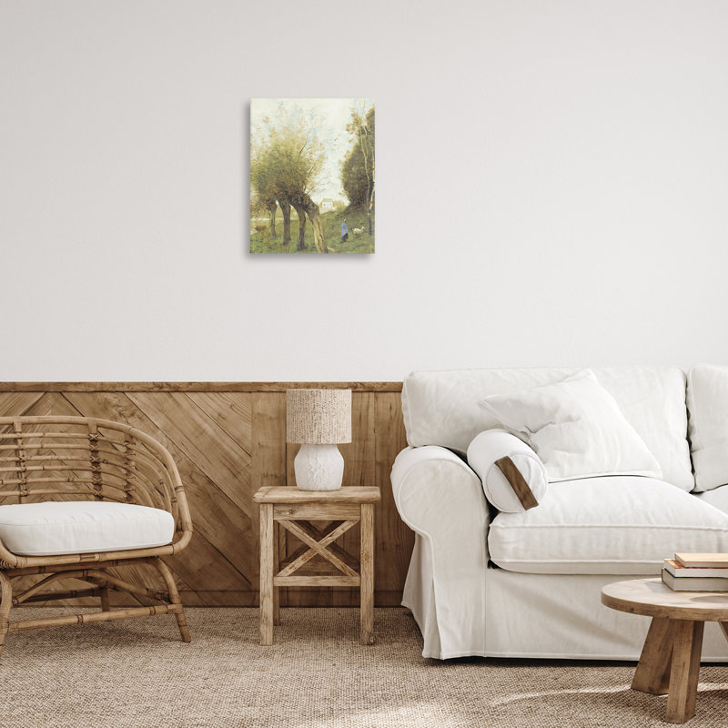 Toile rétro avec animaux, design par Leah Straatsma, H 20 po x l 16 po