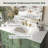 Lexington 48" Green Single Bathroom Vanity with Engineered Stone Top, Soft-Close Drawers and Doors