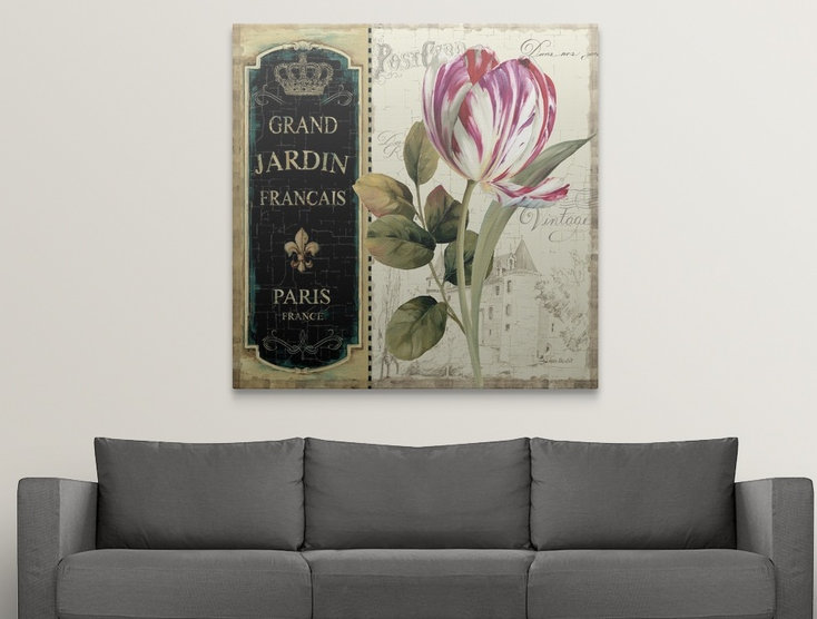 « jardin view ii » par lisa audit, H 8 po x l 8 po x P 1,5 po, Toile