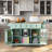 Birbal Solid Wood Top Kitchen Cart