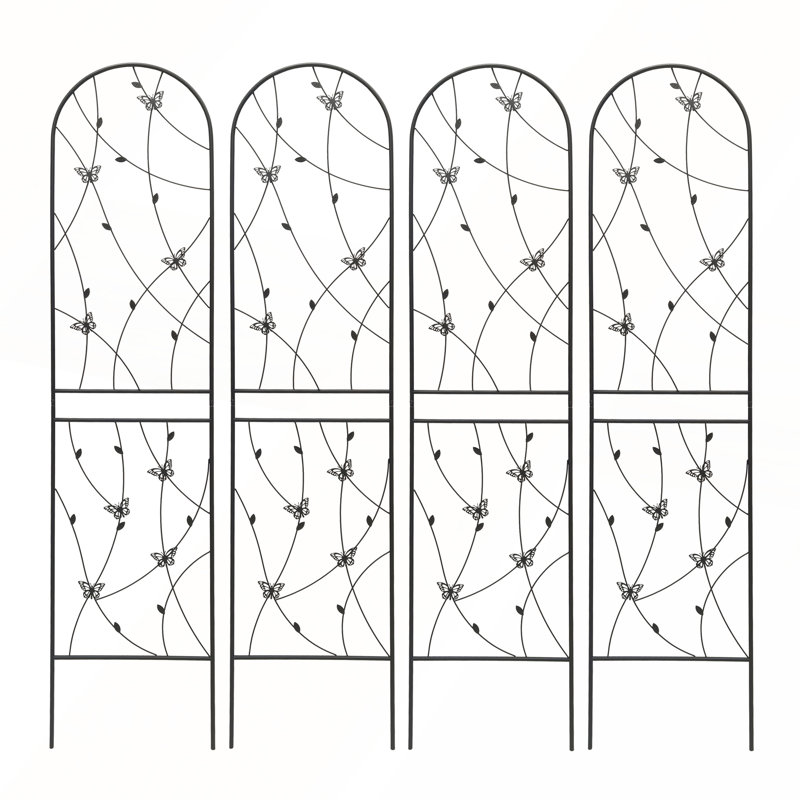 4 Pack 86.7" x 19.7" Metal Rustproof Garden Trellis