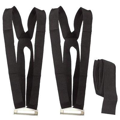 Heavy Duty Moving Straps 2‑Person Lifting System, 800 lb Capacity — High‑Strength Polypropylene Furniture & Appliance Straps with Padded Vest, Brown