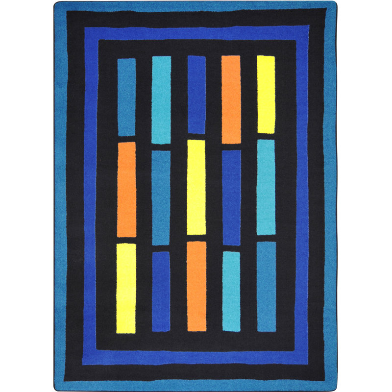 Kid Essentials Traffic Jam Area Rug, Rectangle 5'4" x 7'8"