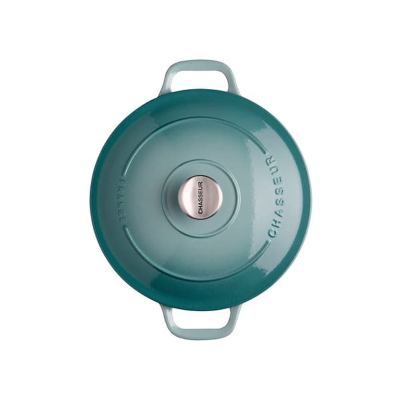 French Home Non-Stick Oval Dutch Oven, 2.6 qt, Quartz Blue