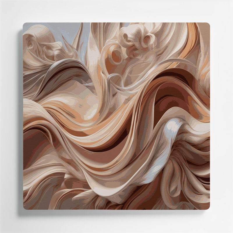 «Lyrical Abstraction 78», art mural en métal brun, H 12 po x l 12 po