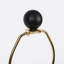 Lampe de table abstraite en forme de O en métal noir mat
