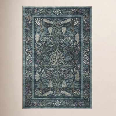 Canopy Teal Area Rug